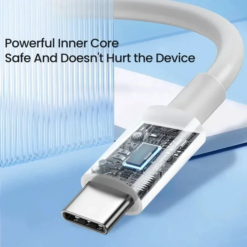 USB-C to USB-C PD 3.0 60W Fast Charging and Data Transfer Cable for Samsung, MacBook, and Huawei